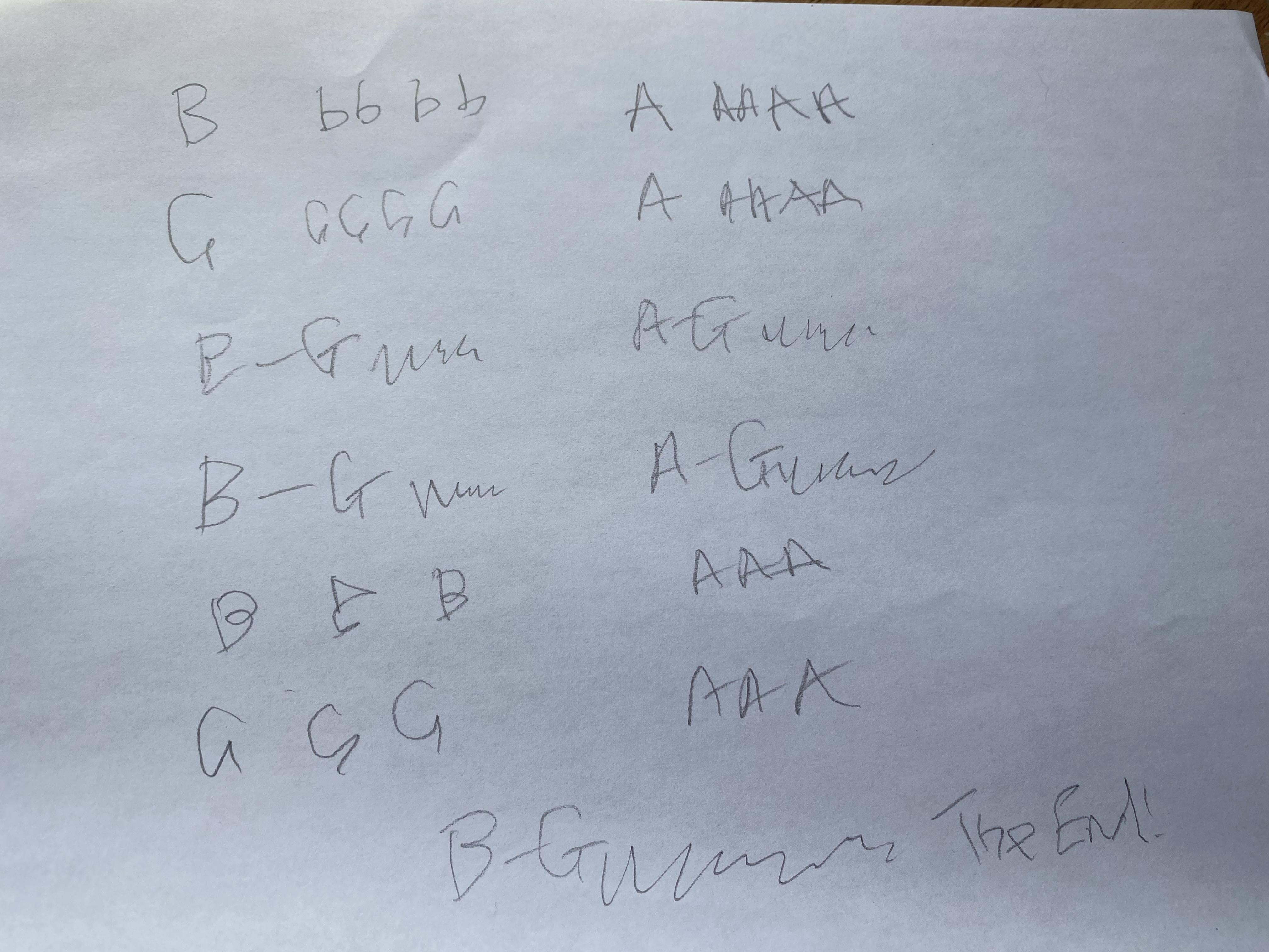 Child's drawing of piece