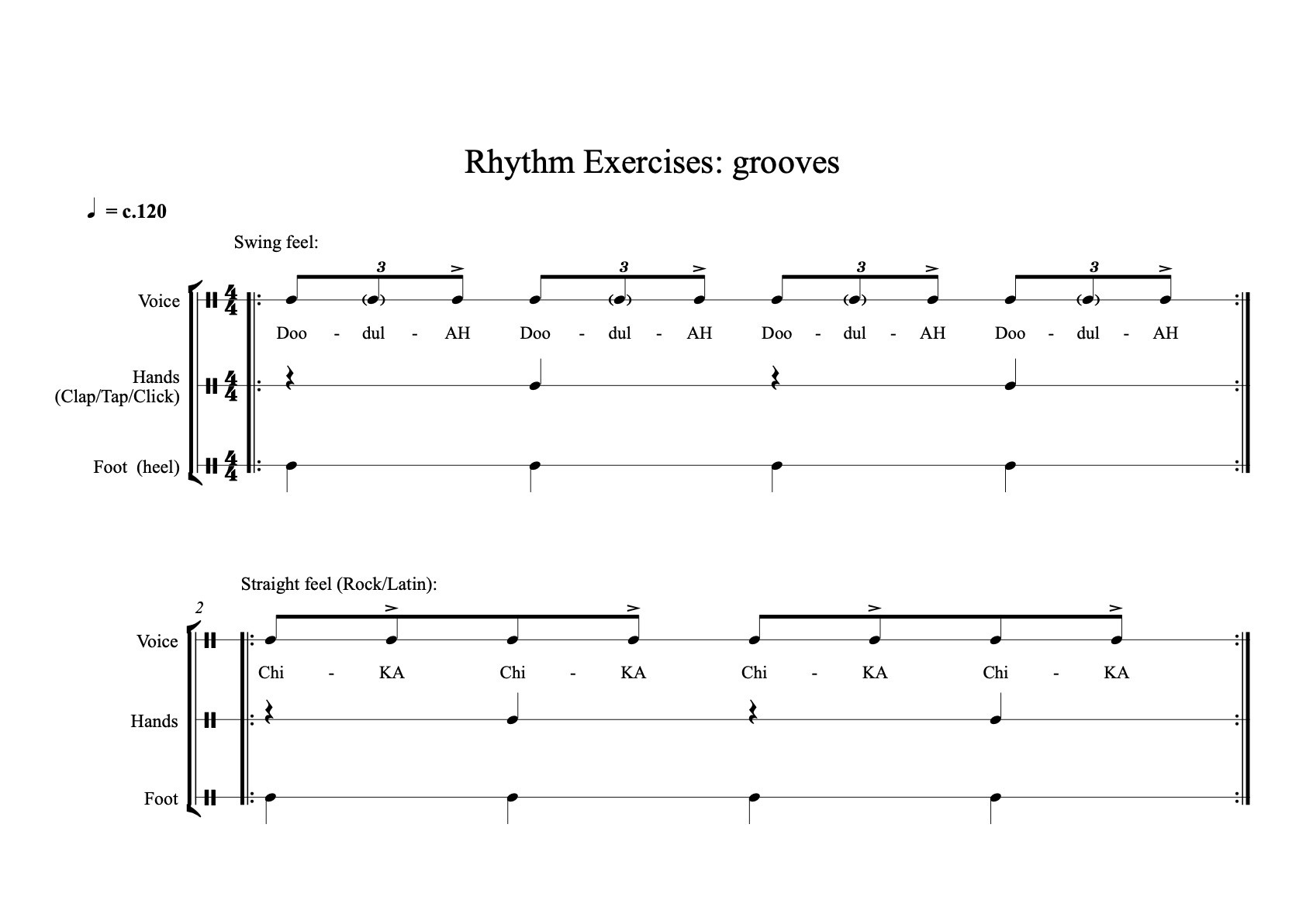 rhythm exercises